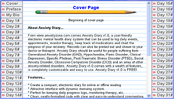 Anxiety Diary Screen Image