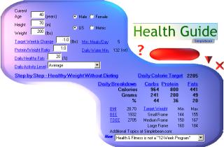 Simplebean Health Guide Screen Image